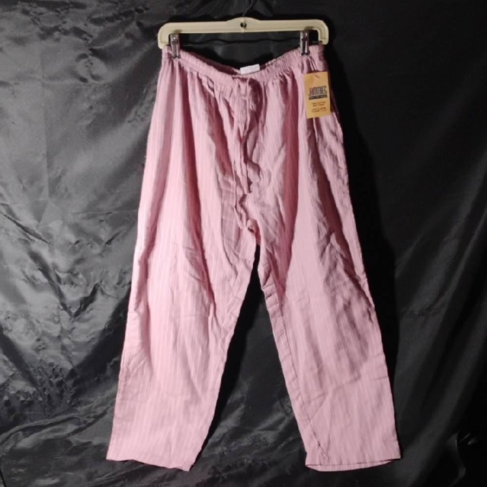 Men's Pink Striped Pajama Pants Sz Med